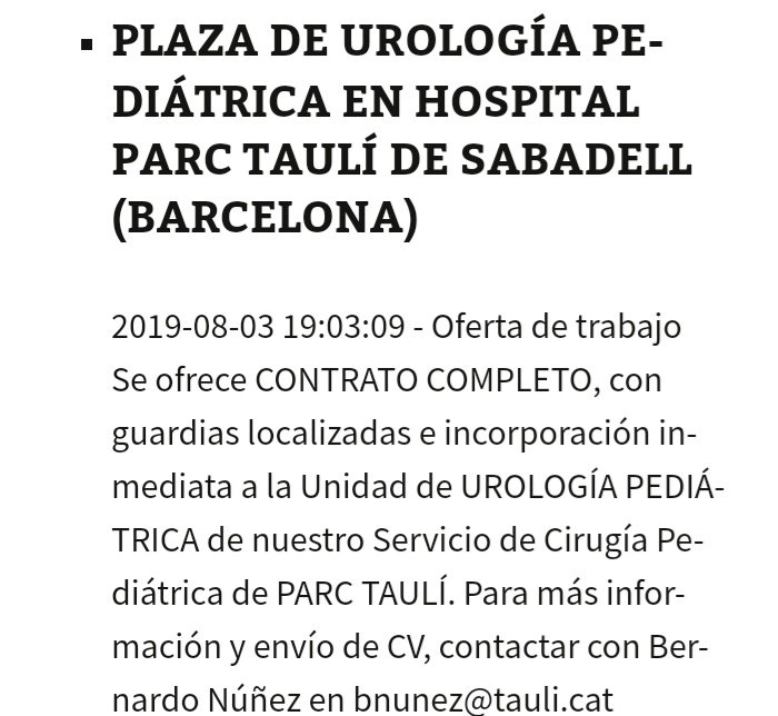 Cirugía Pediátrica Parc Taulí (@taulicirped) on Twitter photo ¿Eres Cirujano/a Pediátrico/a y te apasiona la Urología Pediátrica?👶😷
No te lo pienses! Ven a conocer nuestro Unidad y nuestro centro: <a href="/parctauli/">Consorci Corporació Sanitària Parc Taulí</a> pionero a nivel estatal en #urosonografías.
>1.500.000 población de referencia
#cirugíamínimamenteinvasiva secipe.org/wordpress03/in… ¿Eres Cirujano/a Pediátrico/a y te apasiona la Urología Pediátrica?👶😷
No te lo pienses! Ven a conocer nuestro Unidad y nuestro centro: <a href="/parctauli/">Consorci Corporació Sanitària Parc Taulí</a> pionero a nivel estatal en #urosonografías.
>1.500.000 población de referencia
#cirugíamínimamenteinvasiva secipe.org/wordpress03/in…