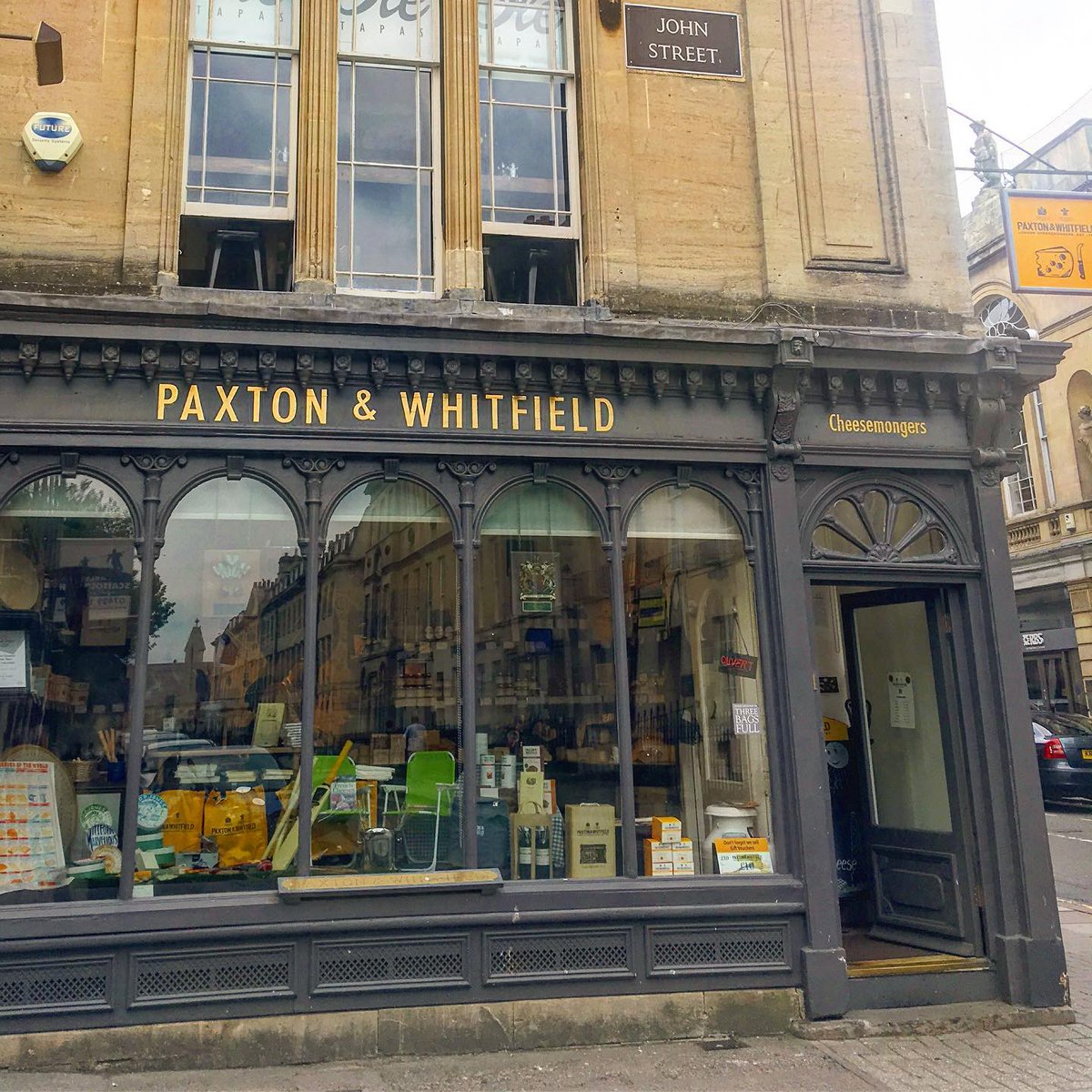 A must visit when in Bath. Our neighbours <a href="/paxtonscheese/">Paxton & Whitfield</a> Try some delicious cave-aged Cheddar, the famous Somerset cheese 🧀 #visitsomerset #visitbath #bath #cheese #cheddar #cheddargorge #paxtonandwhitfield