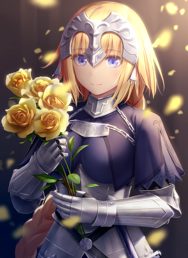 ジャンヌ・ダルク ,ルーラー 「薔薇とジャンヌさん https://t.co/LRm1dXk4Yq #FGO 」|goribote/コ゛りぼてのイラスト