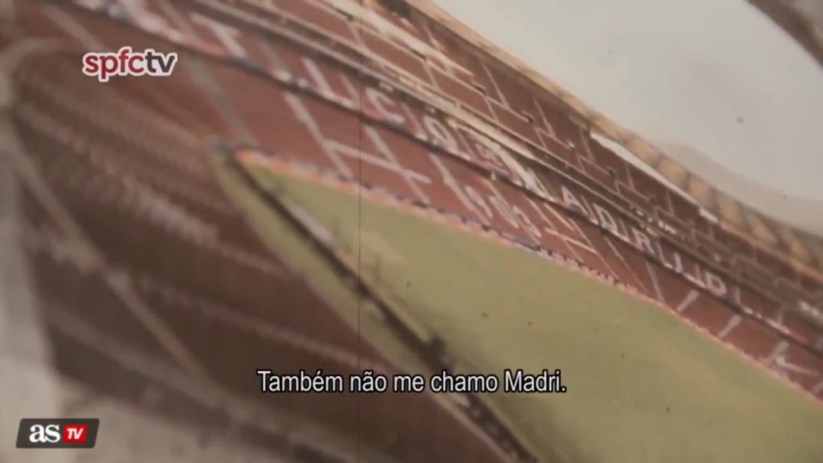 HugoDiegoXS's tweet photo. Le clip de #JuanFran pour son transfert au #SaoPauloFC  
Je m’appelle pas #Tokyo ni #Madrid vous pouvez m’appeller #SaoPaulo mais Mdr nous on t’a déjà surnommé y a longtemps #AlPalo hhhhhhh #UCL2016 #Palo #MadridCampeon https://t.co/rcUessXwzZ