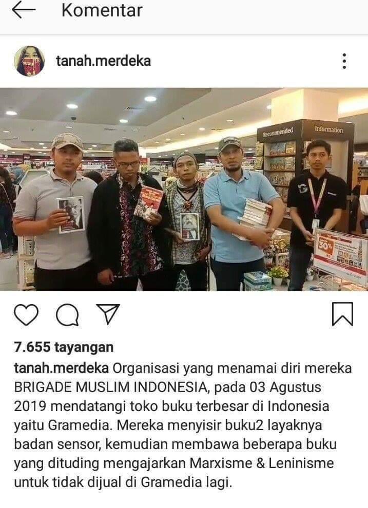 gm_gm's tweet photo. Mari kita kecam pembrangusan buku! Pembrangusan buku adalah gejala para pengecut yg tak berani menghadapi pikiran yang berbeda. https://t.co/Na3YkKHMi1
