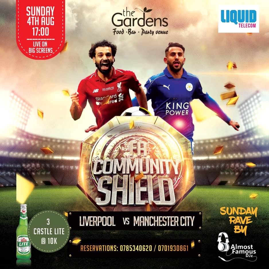 victorVeec's tweet photo. Thinking of where to catch the Kasiki of Premier league as Liverpool squares off with Manchester City in the Community shield showdown? 
Think no more because @GardensF1Club has got you covered in the #SundayRave.
Come &amp; root for your team. https://t.co/T9nEdfSZib