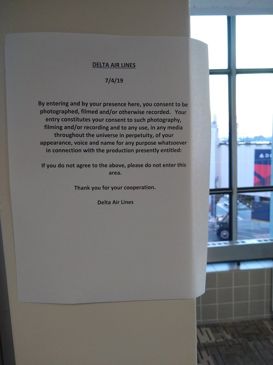 NTSmith26's tweet photo. @Delta &amp; @mspairport so is this legit or just a prank? Obviously this is not for security purposes... #letmeflyinprivacypeace https://t.co/i5SvxOd2Fi