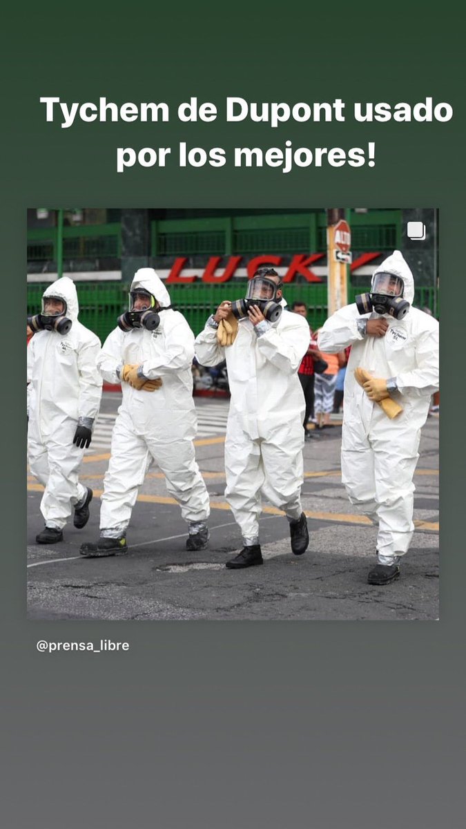 CcIndustial's tweet photo. Tychem de Dupont usado por los mejores! https://t.co/s9bsYHdFJP