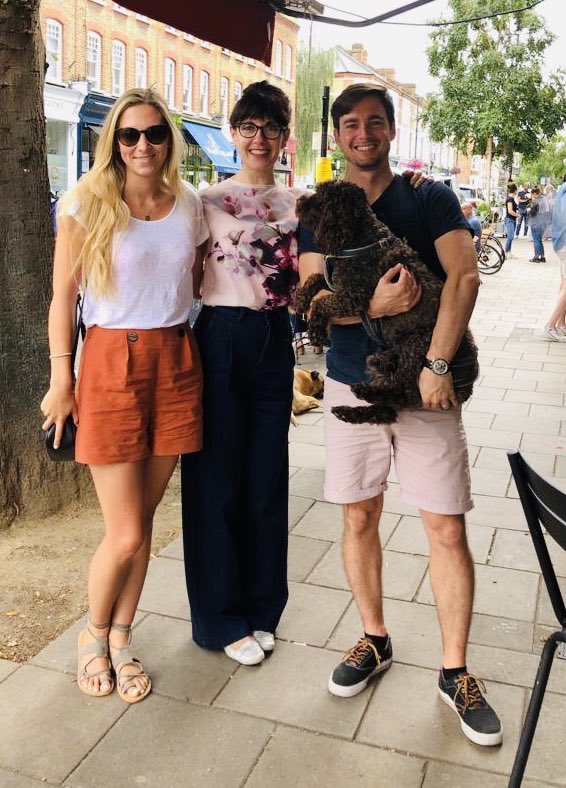 VTDdance's tweet image. The new Mr &amp;amp; Mrs Christie &amp;amp; Filipe and their adorable “Lanas” 🐕 went to visit Vera after her dance classes yesterday and had such a nice time telling her all about their wedding dance 👰🎩😊 #weddingfirstdance