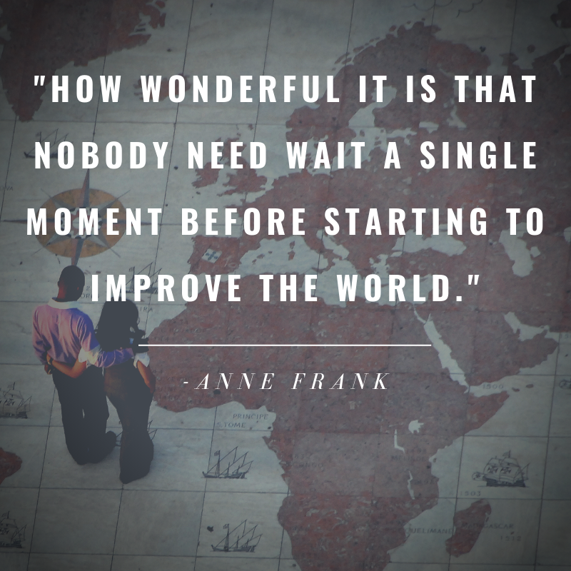 ShareMrOwl's tweet photo. "How wonderful it is that nobody need wait a single moment before starting to improve the world." -Anne Frank

@marshawright #ThinkBIGSundayWithMarsha #GrabInspiration #GreatQuotes #Inspire #ShareMrOwl https://t.co/A7LT5amRoA