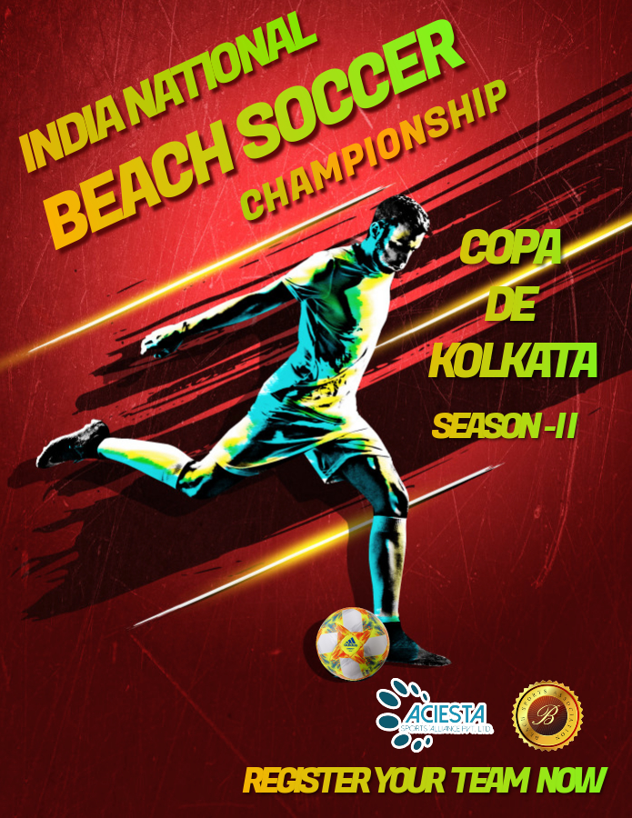 aciestasports's tweet photo. Not Just a Game: India's National Beach Soccer Championship Copa De Kolkata Season - II is Here...

Register With Your Team..... #ShowYourSkills #BeachSoccer
https://t.co/6vF2lgtUJS

@BeachSoccer_WW #beachsoccer #SoccerNews  #soccer #sports #Kolkata #beach #events #NationalEvent https://t.co/6mXcUSn1Iv