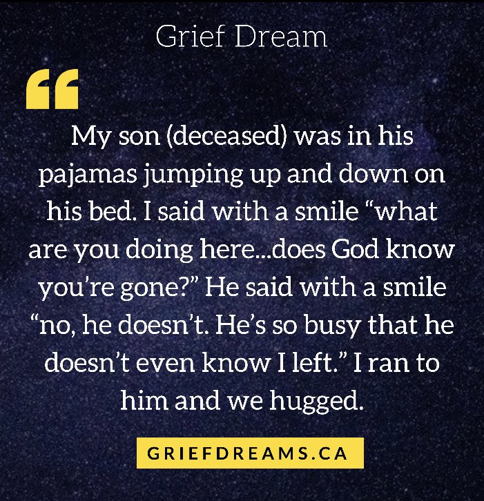 GriefDreams's tweet photo. This dream makes me laugh 😂...he snuck out. #griefdreams #grief #loss #bereavedparent #childloss #dreams #dreaming #sweetdreams #dreamer #heaven #God #snuckout https://t.co/vYdtgV5Ib3