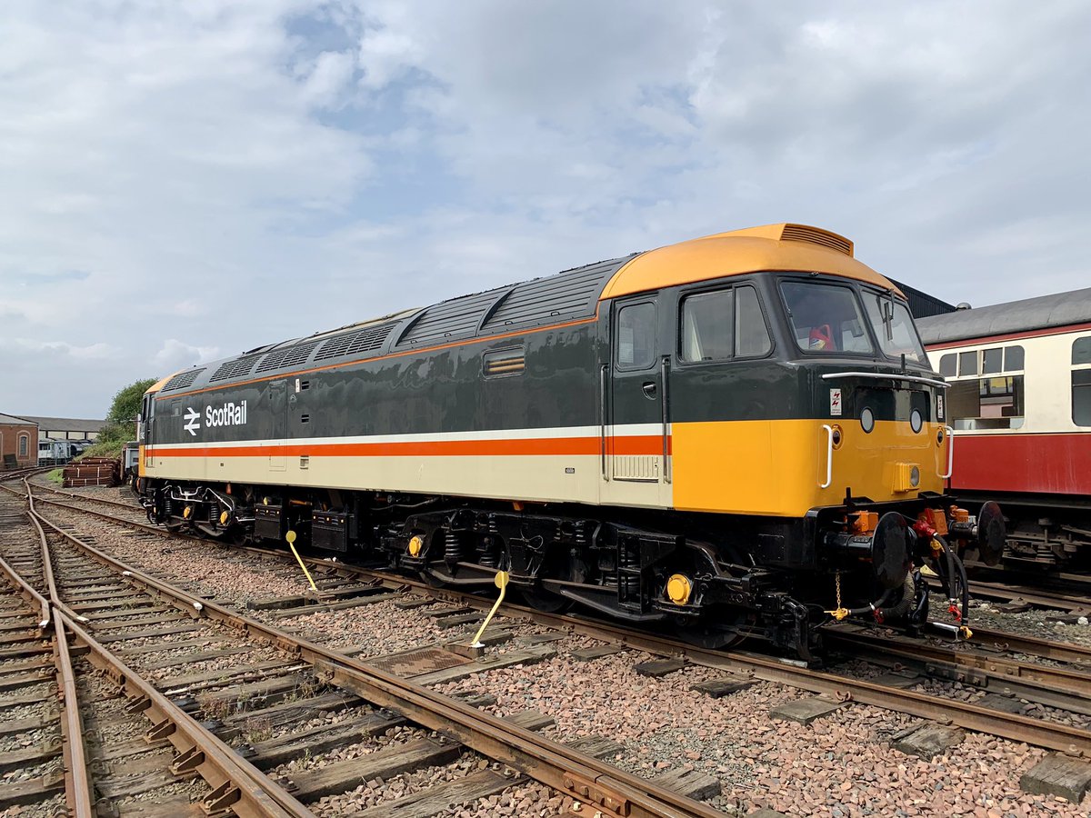 The DMU has been in the shed for some checks today, outside 47643 ...