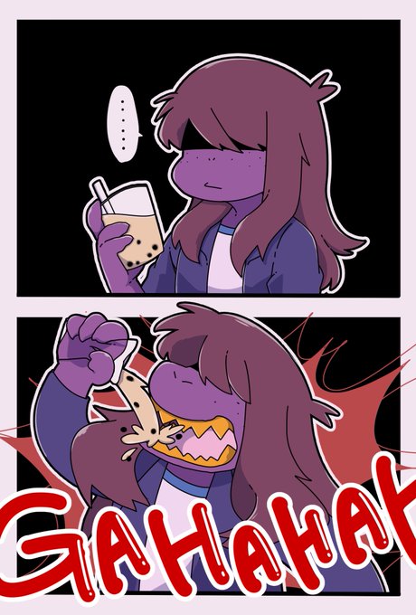 タピオカミルクティーとスージィちゃん#DELTARUNE 