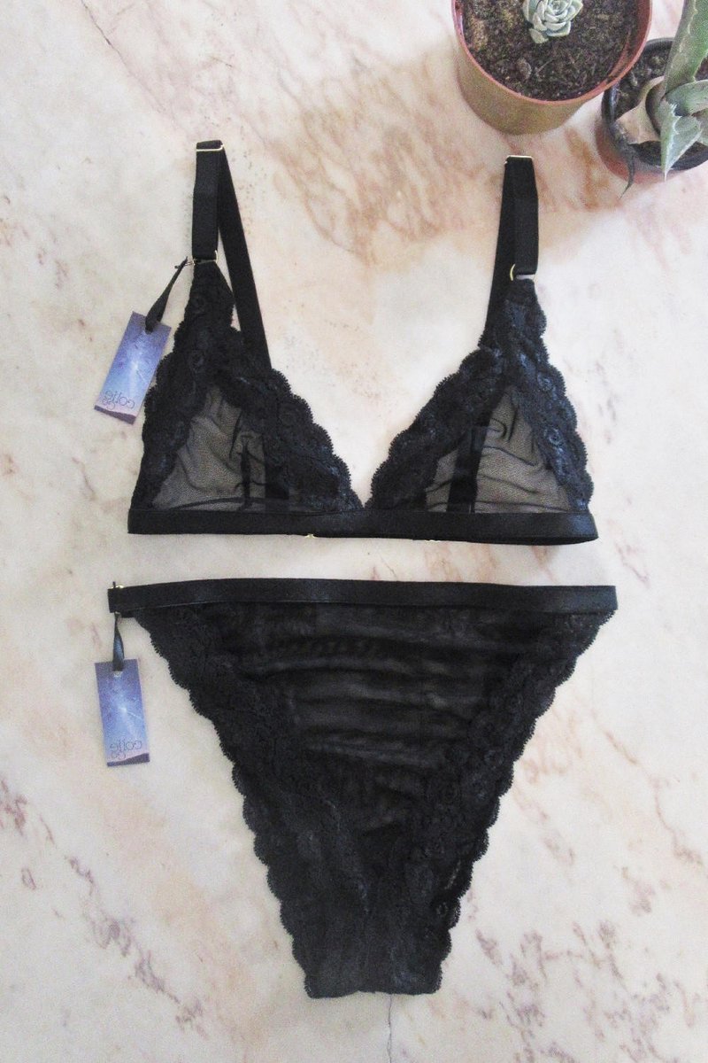 ColieCo Lingerie on X: MONA lace bralette - sheer see through soft cup bra  in black mesh and vintage lace, perfect lingerie gift, ethically handmade  to order  #ColieCo #SustainableFashion # EthicalLingerie #SeeThroughBra