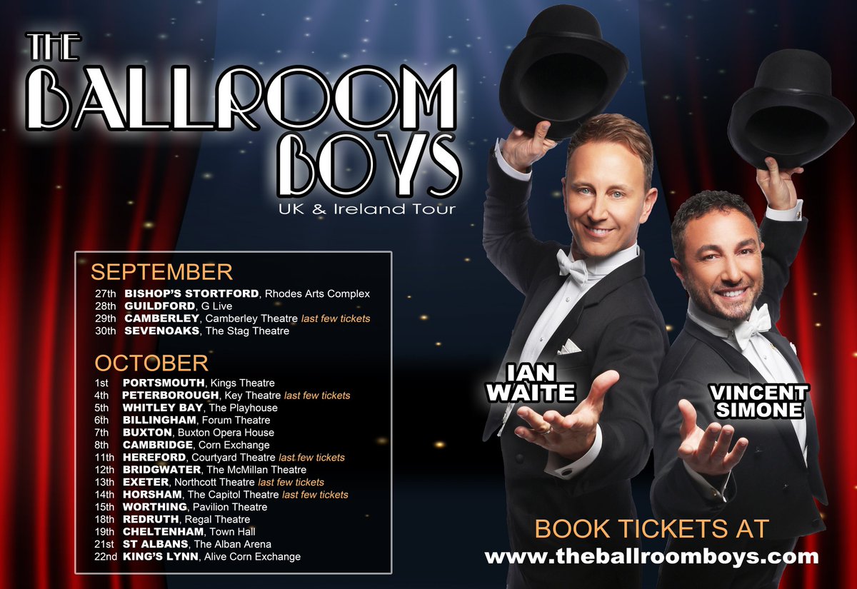 STheatreCo's tweet photo. Book your tickets now for a night of fantastic dancing and lots of laughs!!
🎟️💃https://t.co/XYEgs6kuhn #TheBallroomBoys #StrictlyComeDancing #strictlyfever #dance #ballroom #tickets https://t.co/0MQycMpS2j