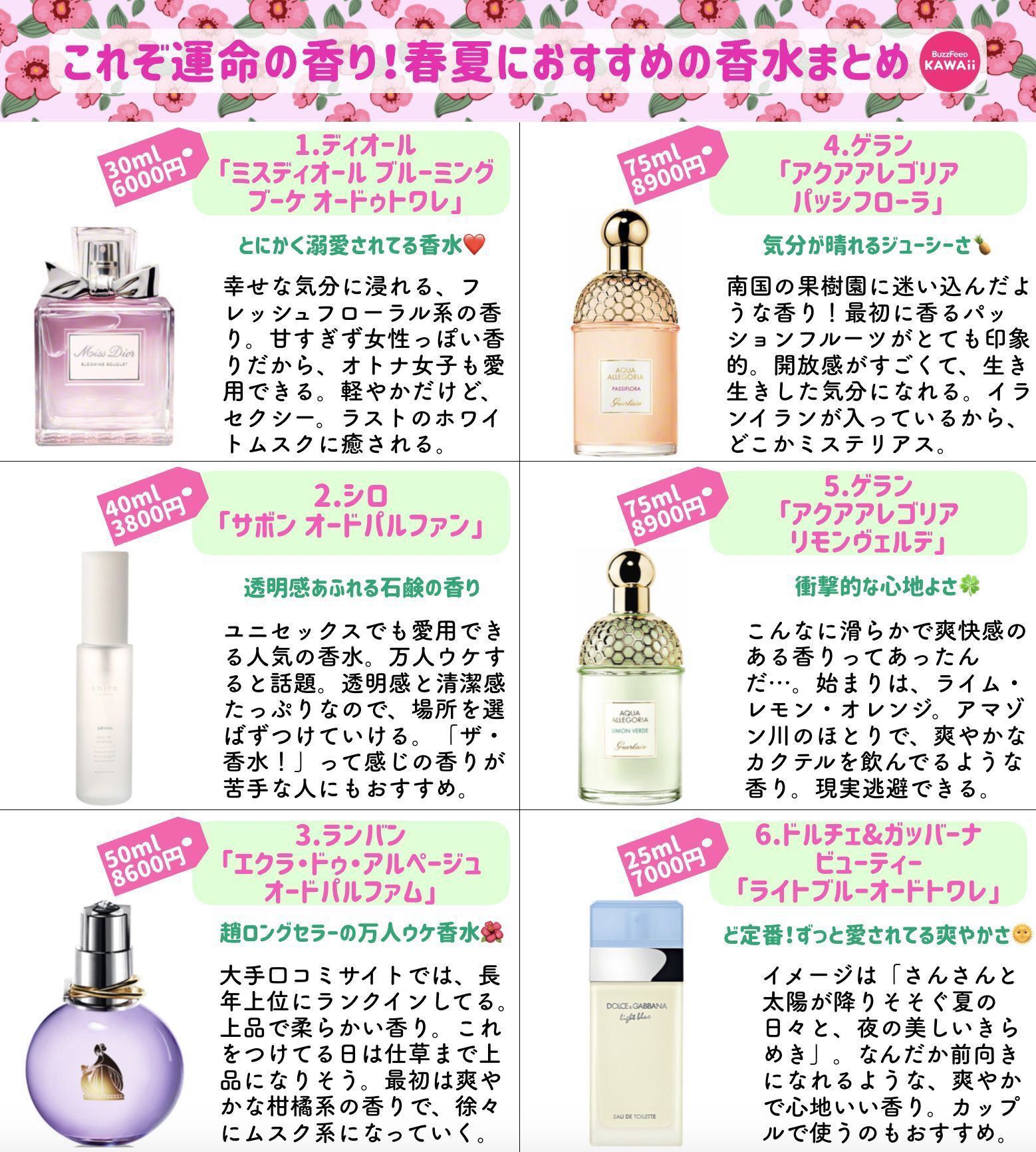 Buzzfeed Kawaii 惚れそうなほどいい香り 夏におすすめの人気香水をまとめました