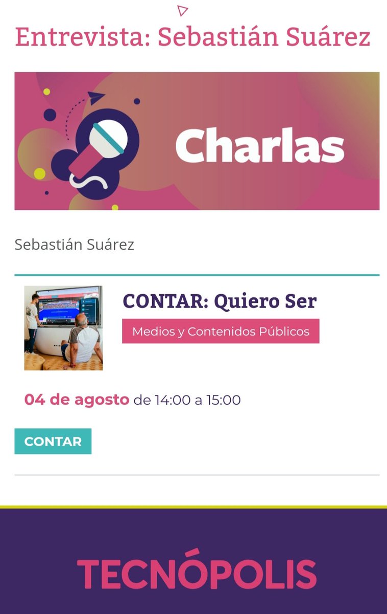 Hoy a las 14h. voy a estar en el espacio de <a href="/SomosContar/">Contar</a>