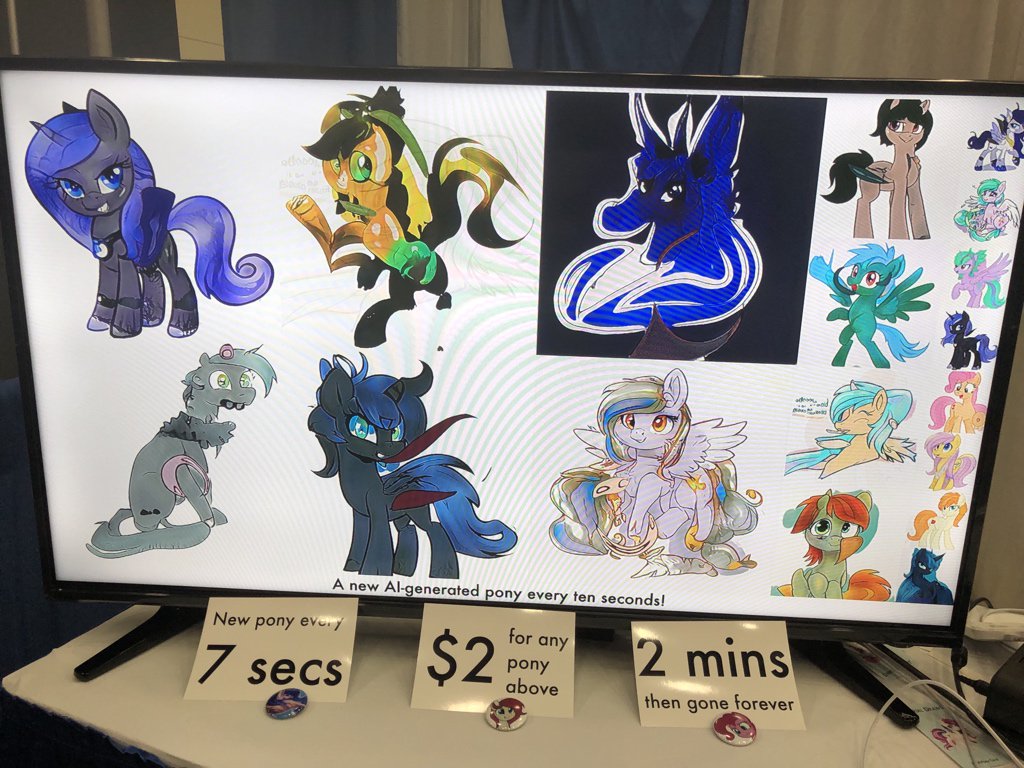 Here we are for the final day of BronyCon! I’m probably going to close up shop at around 3pm today, so we’re going a little faster! New pony every 7 seconds, gone in two minutes. Come by table 318 and take a look!