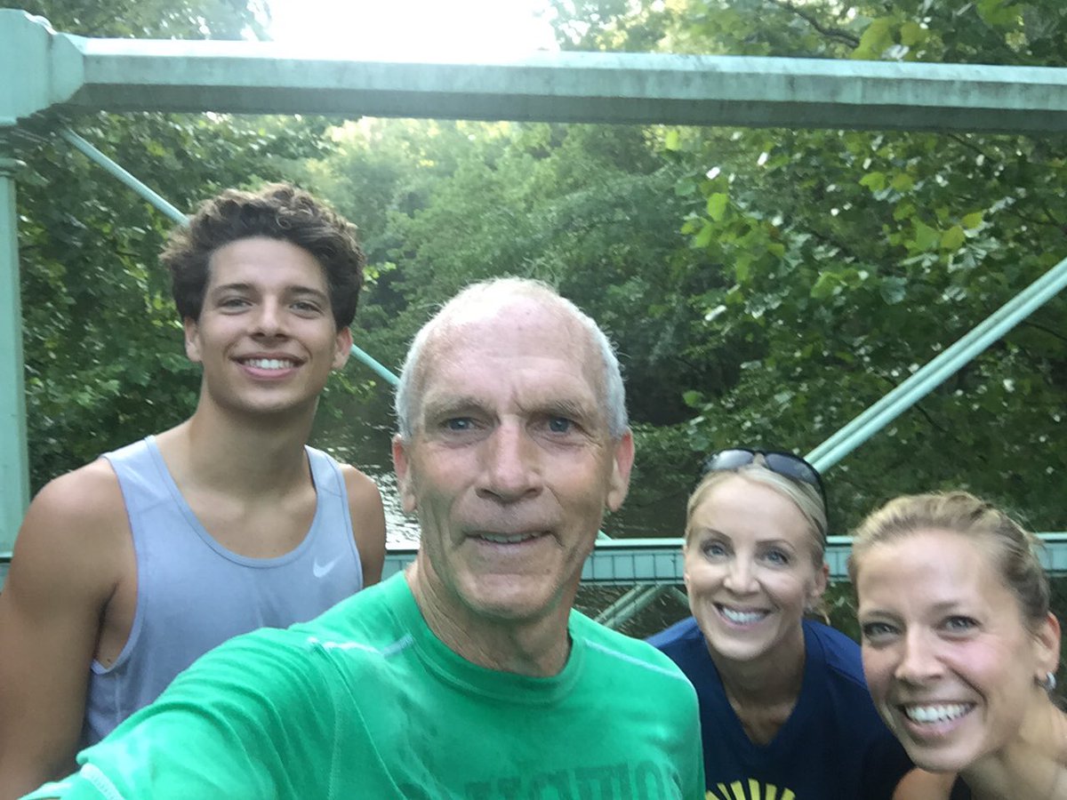 BartYasso's tweet photo. The tradition continues Maria traveling from Maine to Florida always stops by Bethlehem for a 6 mile run on our Rail Trail @OTRA_Running @TriMarathon #running https://t.co/Nu8m8V42IV
