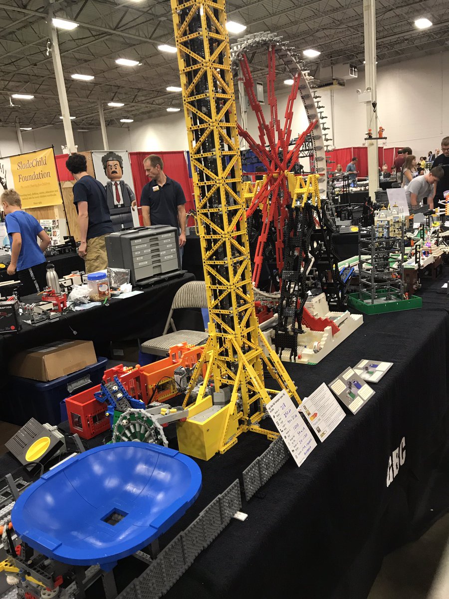 LaurynC135's tweet photo. Brick Fair 2019’s The Great Ball Contraption engages kids and adults in STEAM activities. 
#BAMSummerJam https://t.co/XrUF4qgCVC
