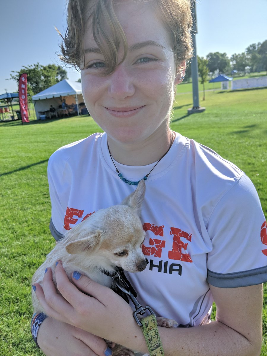 HavenUltimate's tweet photo. Angela made a new friend...say hello to Goldie from Kentucky! #yccs #ycc2019 #havenultimate https://t.co/uUROCrHB7m