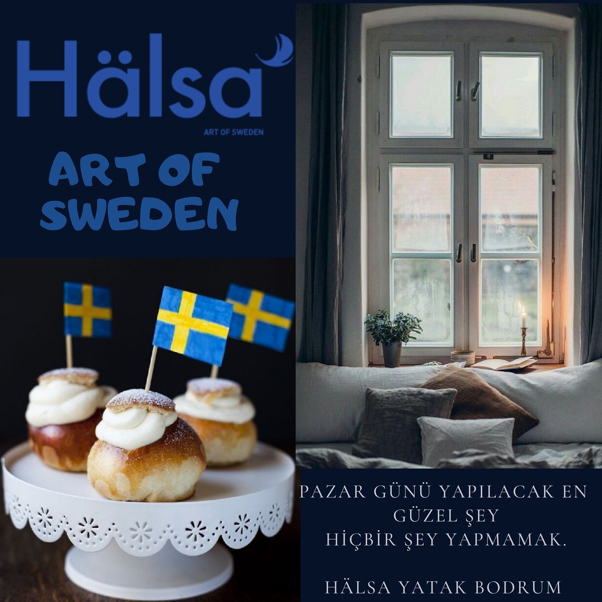 Sağlık ve Mutlu bir #pazar dileriz. #halsa #artofsweden #sweden #isveç #yatak #uyku #sleep #likeforlike #LikeForLikes #sunday #artofbedding
