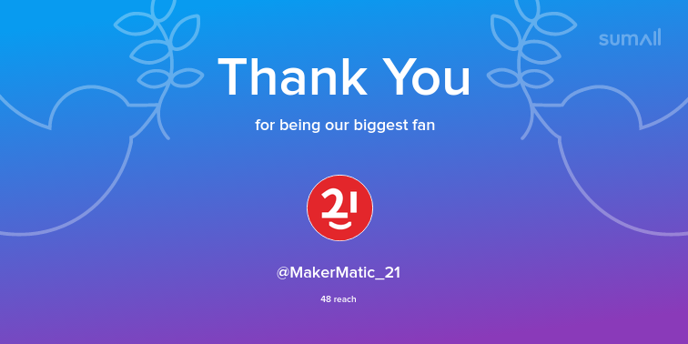 sumthin_animate's tweet photo. Our biggest fans this week: MakerMatic_21. Thank you! via https://t.co/6OXNmgLlSz https://t.co/zgJbFmxJbq
