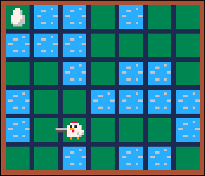 Amidos2006's tweet photo. which one of the following looks better for #ChickenGun ? #GMTKJam #Pico8 #gamedev #indiedev
a) smaller tile size 12x12 (left image)
b) bigger tile size 16x16 (right image) https://t.co/tYL2vbbWOp