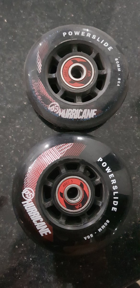 dargen's tweet photo. Original 80mm hurricane wheels shrunk to 74mm after 5 months of gruelling #inlineSkating on the streets. Time to change.
#powerSlide
#skate
#rollerblade https://t.co/jRzJTpCGIu