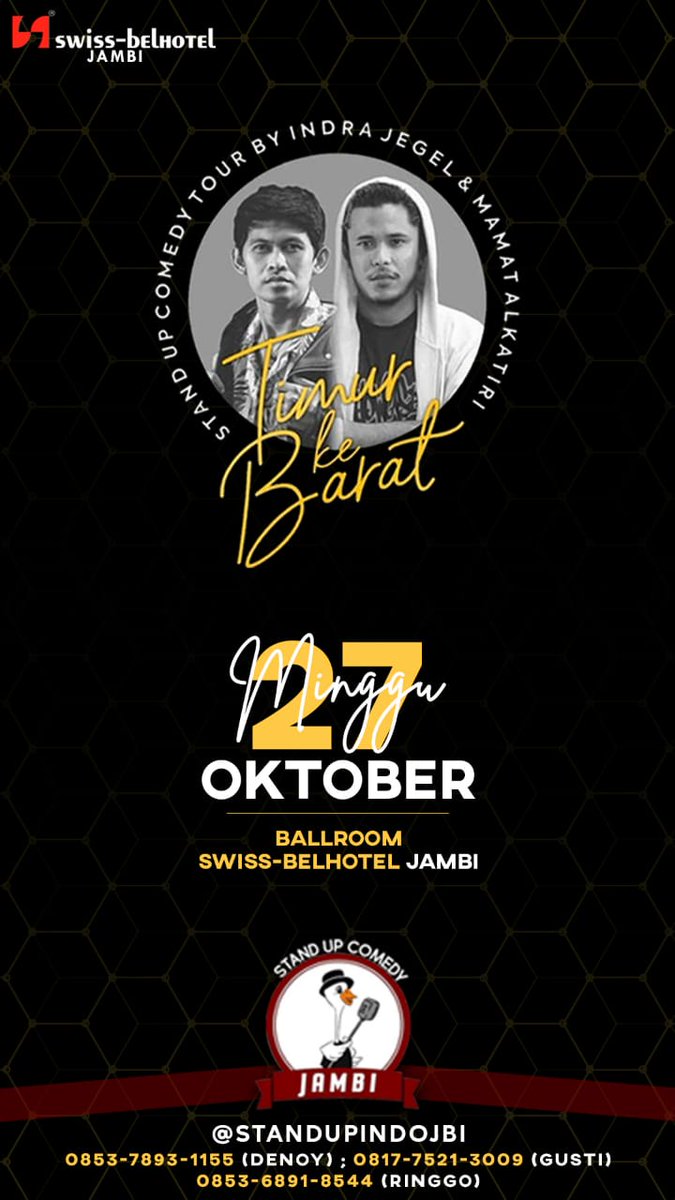StandUpIndoJBI's tweet photo. Persiapkan uang kalian utk membeli tiket Timur Ke Barat! https://t.co/BovOTpA7Ne