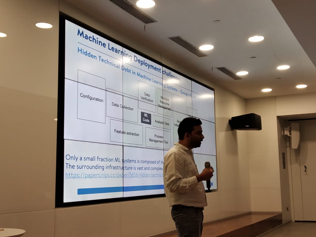 psatyanarayan's tweet image. Very successful @BangaloreDocker Meetup @WalmartLabsInd
Amazing crowd with 200+ docker enthusiast, great talks on very interesting topics.
Spoke on productionizing ML models at scale with docker and kubernetes.  #WalmartLabs #ThisIsThatPlace #mlops #DockerBangalore