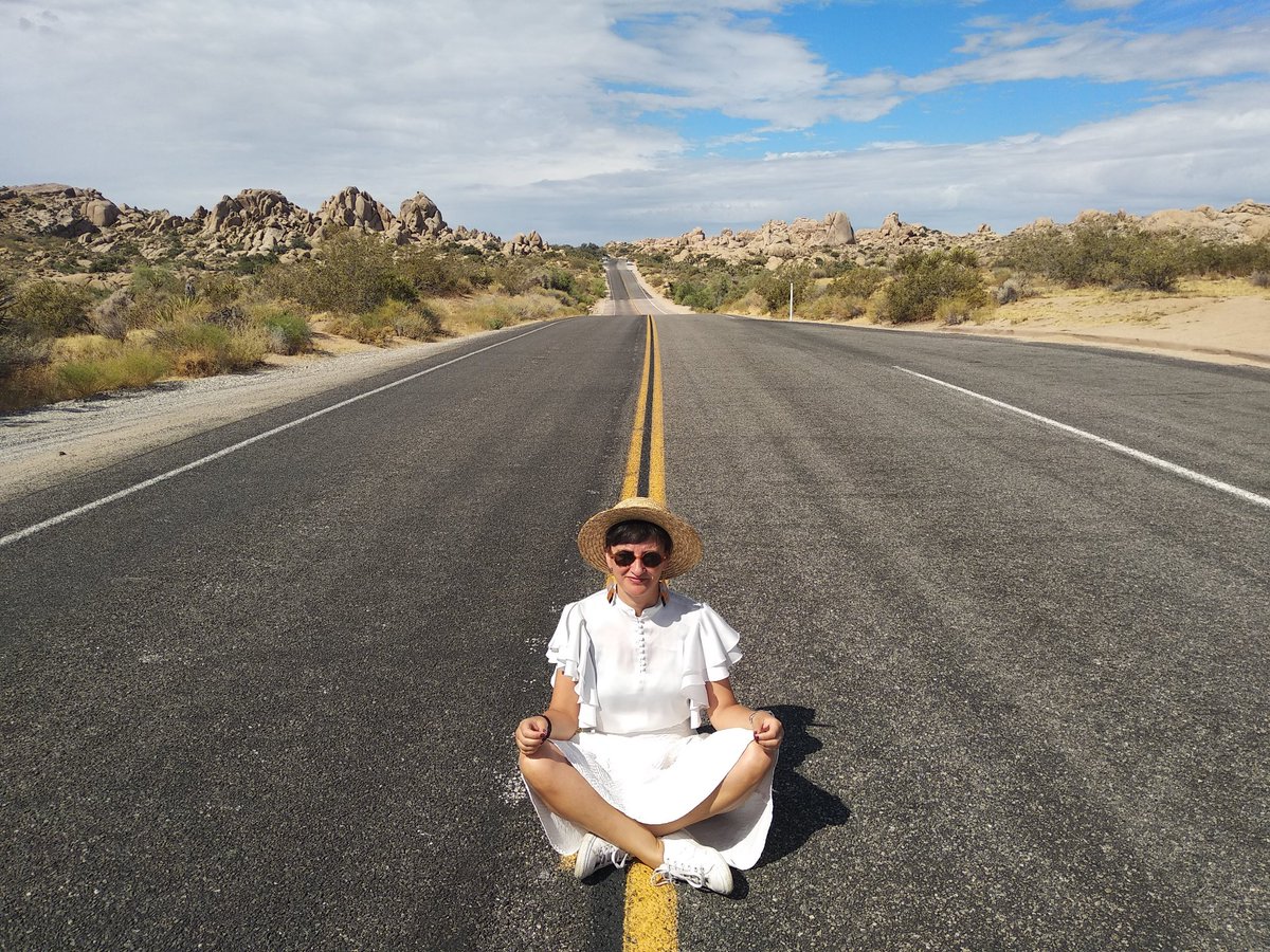 El desierto de Mojave es uno de los lugares más increíbles que hemos visitado estos días. Su paisaje es fascinante. Pero también hay serpientes🐍 y coyotes, y un calor extremo💥🔥 Es donde más nos alegramos de tener nuestro seguro <a href="/iatiseguros/">IATI SEGUROS</a> #IATIporelmundo #SummerofSofi2019