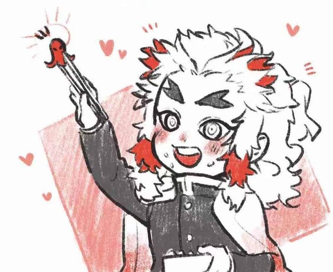 丽丽 🐸さんがTwitterに投稿した煉獄杏寿郎(鬼滅の刃)のイラスト。