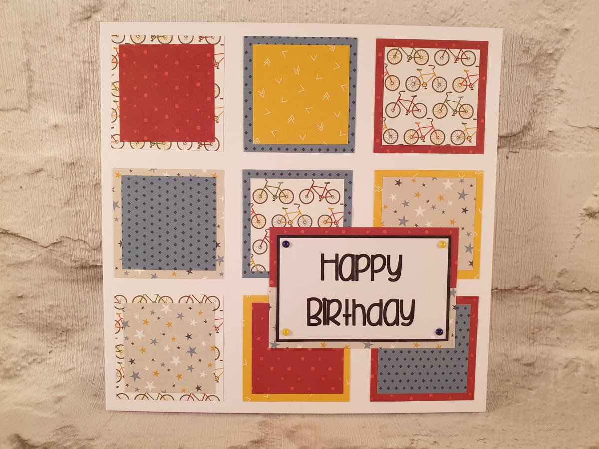 papersquiggles's tweet photo. Birthday card for a bike/cycling fan 🚲😊 #bikes cycling #handmade #cardmaking #craftingfun #papersquiggles #papercrafting #papercrafts #paperpad #squares #simplecards #malecard https://t.co/QJmutXsdCP