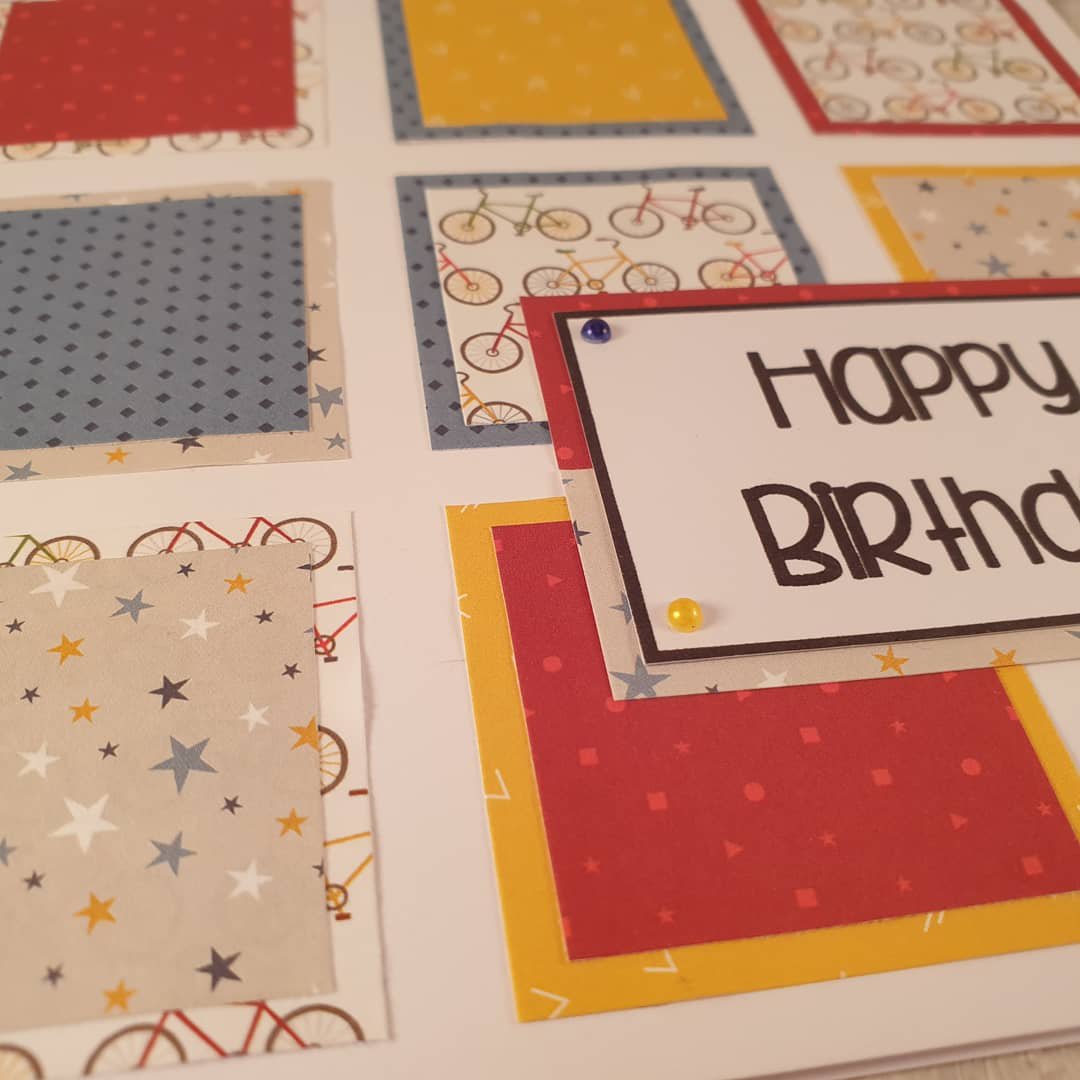papersquiggles's tweet photo. Birthday card for a bike/cycling fan 🚲😊 #bikes cycling #handmade #cardmaking #craftingfun #papersquiggles #papercrafting #papercrafts #paperpad #squares #simplecards #malecard https://t.co/QJmutXsdCP