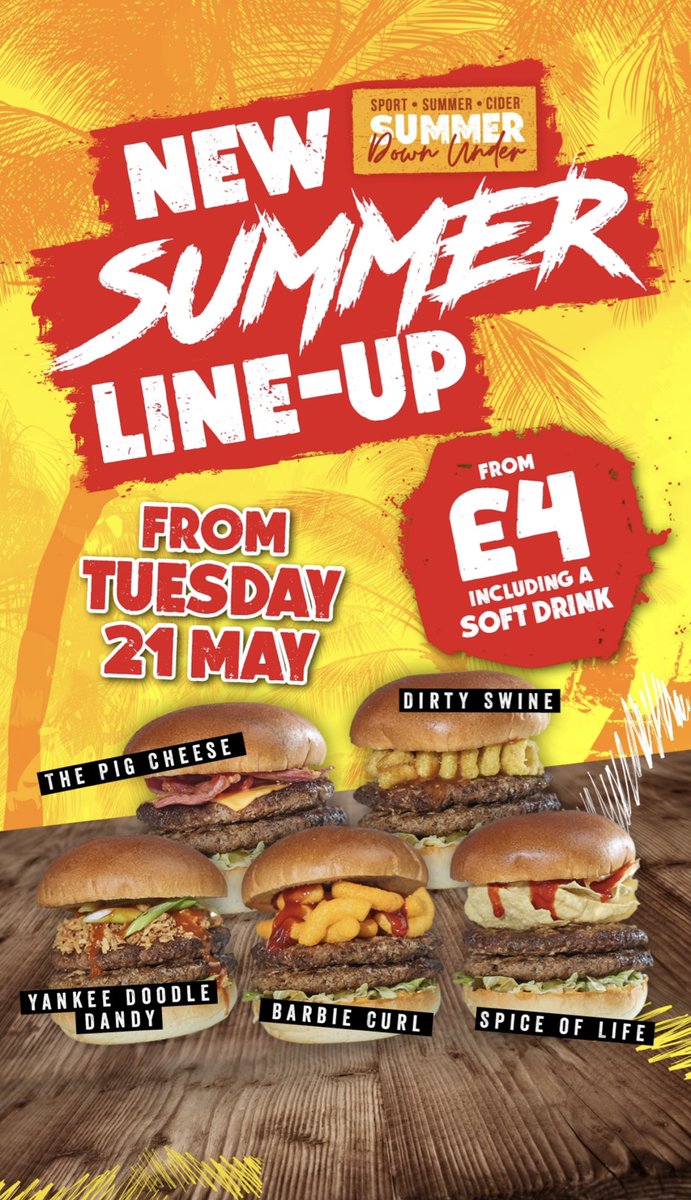 WalkaboutDerby's tweet photo. 🍔🍔🍔🍔🍔
Try our amazing topped burgers , starting at ONLY £4 including a soft drink and chips 🍟 🥤 https://t.co/AA0OlMVfYn