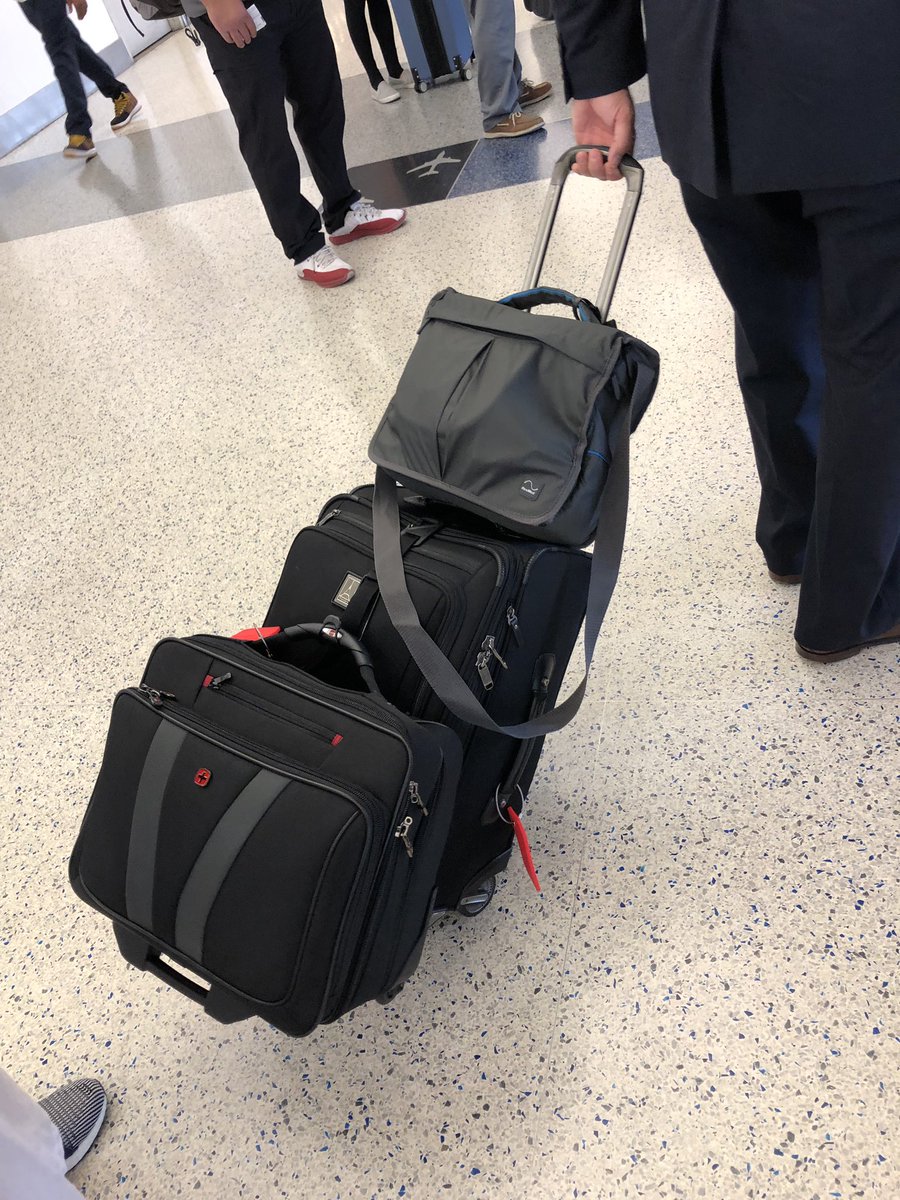beanteeth's tweet photo. @united this is why im forced to put my ONE carry on under the seat in front of me and have zero leg room....even in boarding group two 😕 Why do I have to suffer because nobody else follows the rules. https://t.co/TV8S5SsAac
