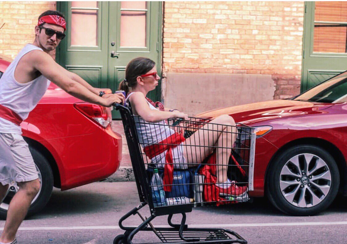 Hope there’s some <a href="/BackpackWineCo/">BackpackWine</a> in that cart