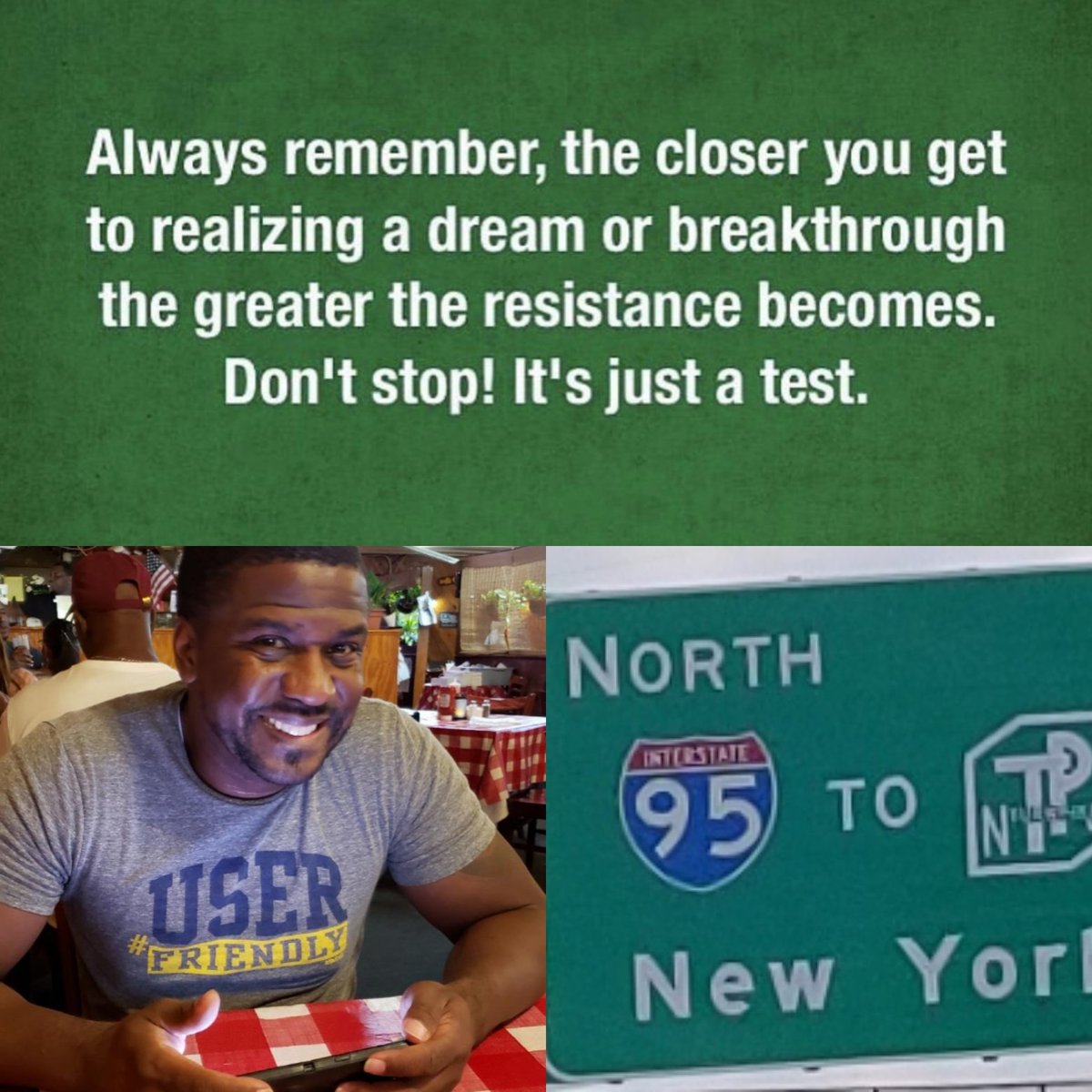 Easygoing06's tweet photo. This is the next chapter of my life. My new normal takes me back to NYC and my return to the stage and television and my speciak education teaching career. Pray for me as I climb https://t.co/JQHj18utLN