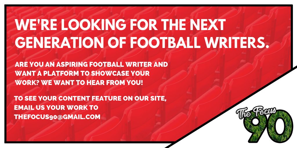 TheFocus90's tweet photo. 🚨| We’re looking for the next generation of football writers.

Interested? Get in touch👇 https://t.co/HArDKSp7fD
