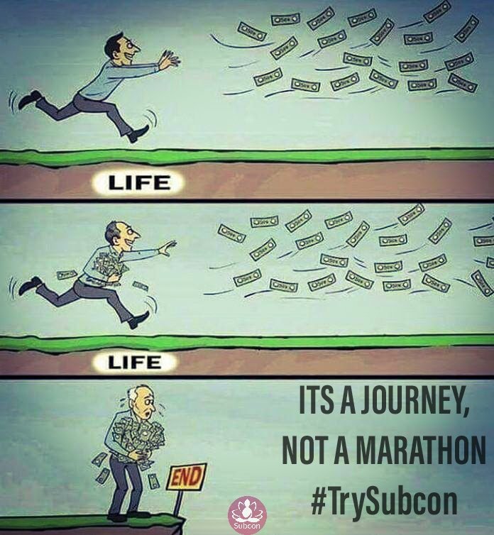 subcon_official's tweet photo. Life is not a marathon.
#trysubcon #subcon #lifequotes #moneyquotes https://t.co/M46ktSlhr6