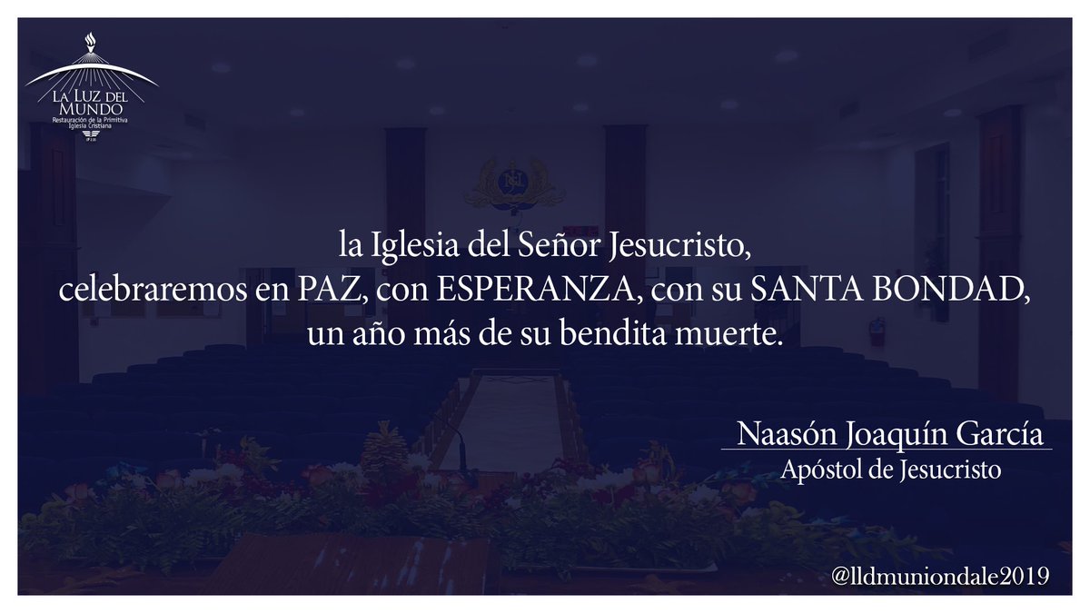 lldmuniondale's tweet photo. La Iglesia de Señor Jesucristo, celebraremos en PAZ, con ESPERANZA, con su SANTA BONDAD, un año más de su bendita muerte.

#LLDM
#TLOTW
#WeAreLight
#BereaInternacional https://t.co/bKgTwvV888