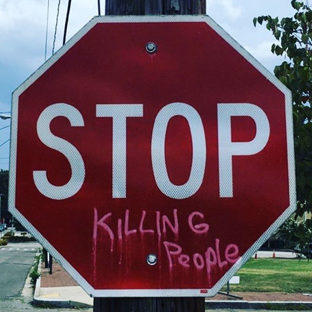 the_j_howard's tweet photo. I’m sick of waking up to news of more dead people massacred by some white man. 
Photo credit: @timskirven https://t.co/QYAHLpKzPq https://t.co/Oy6YOwXXN6