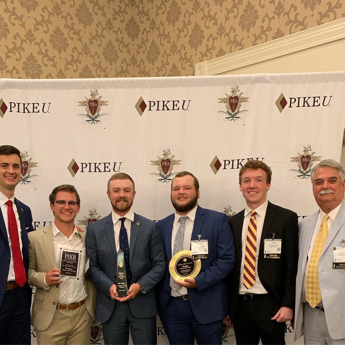 ATU_PIKE's tweet photo. Our first year eligible to win awards through Headquarters, we took home 3. The awards are 3.0 gpa, an Excellence award meaning we are in the top 20% of all Pike chapters, and we won the best Health and Safety Program in the country. What a great year it was for our chapter! https://t.co/oEnaOJEbjY