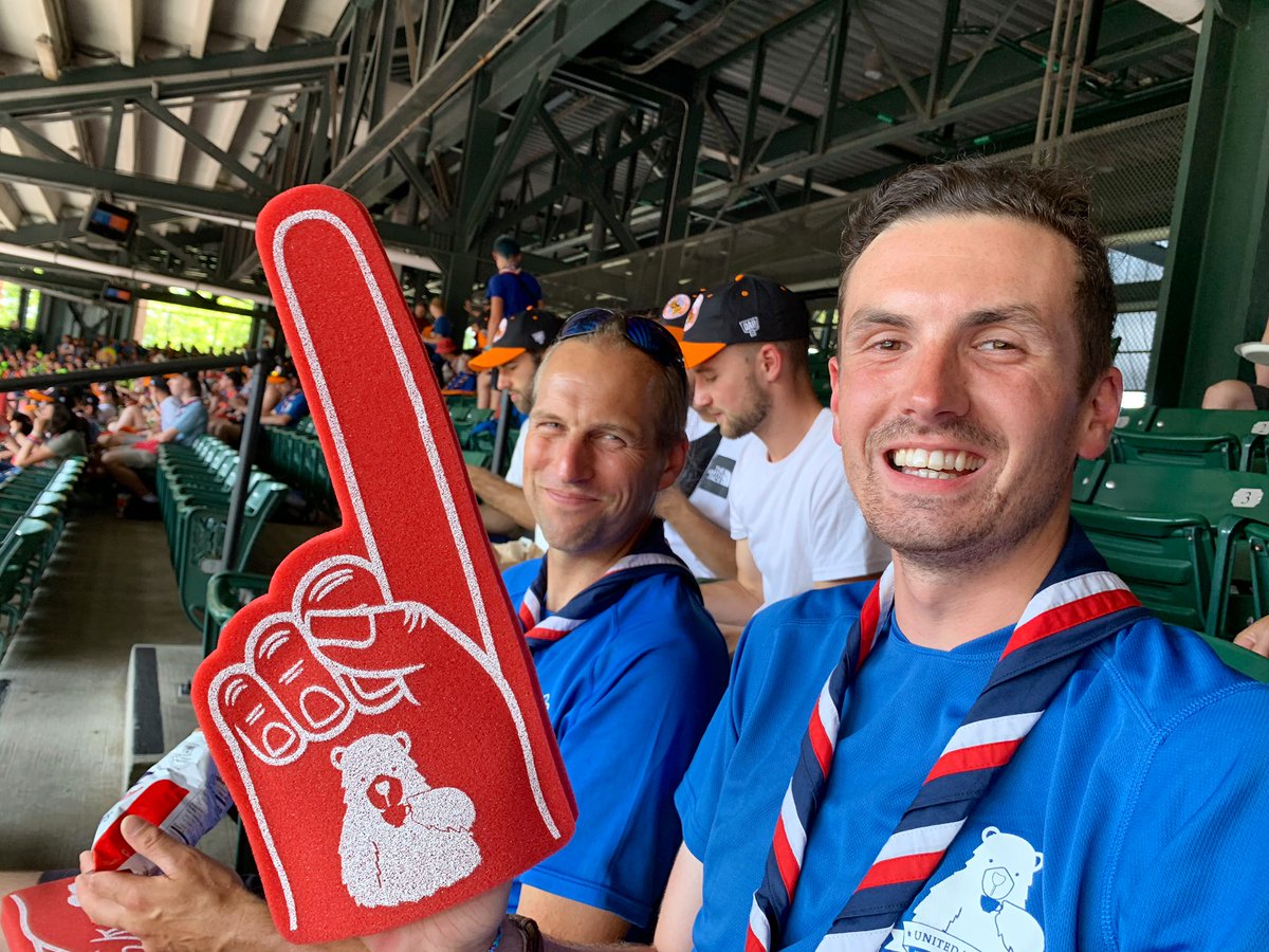 Our US adventure continues with a major league baseball game. We’ve descended, along with 4000 members of the UK contingent, on Oriole Park at Camden Yards, home of the Baltimore Orioles. Will be the Orioles or the Toronto Blue Jays? Load the bases! #wsj2019 #CumbriaScouts
