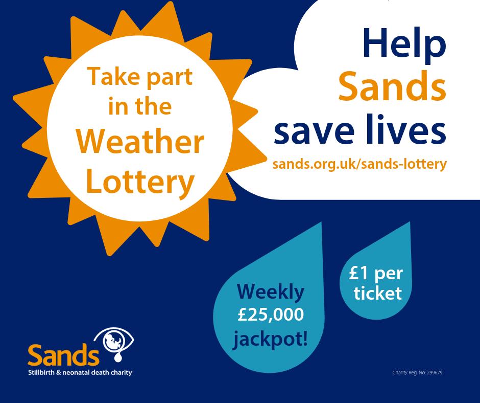 🎫 Remember: you could win £25,000 with the Sands Weather Lottery! 🎫

Help us improve care and support for anyone affected by baby loss and save lives. 

Try your luck here: 

👉 sands.org.uk/sands-lottery

#SandsLottery