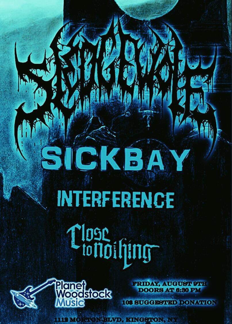 sickbaymetal's tweet photo. We are coming to Kingston NY next Friday August 9th to #PlanetWoodstock playing with our friends in @sledge_wolf #Interferance and @CloseToNothingX another brutal one. Let’s pack it out HV 🤘🏻💀🤘🏻#metal #deathmetal #hardcore #metalcore #845metal #518metal #hvhc #brutal https://t.co/7c37iFluZ0