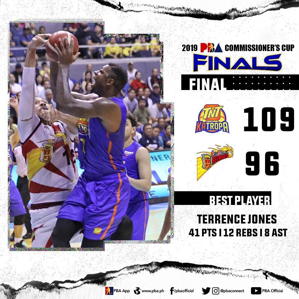 Dimayph's tweet photo. With #TerrenceJones doing @TerrenceJones1 things,  @tntkatropa_ph
clobbered SMB, 109-96 #GameOne #PBAFinals #PBA2019 #PBACommsCup #PBALabanKungLaban https://t.co/xYKMMvIvhy