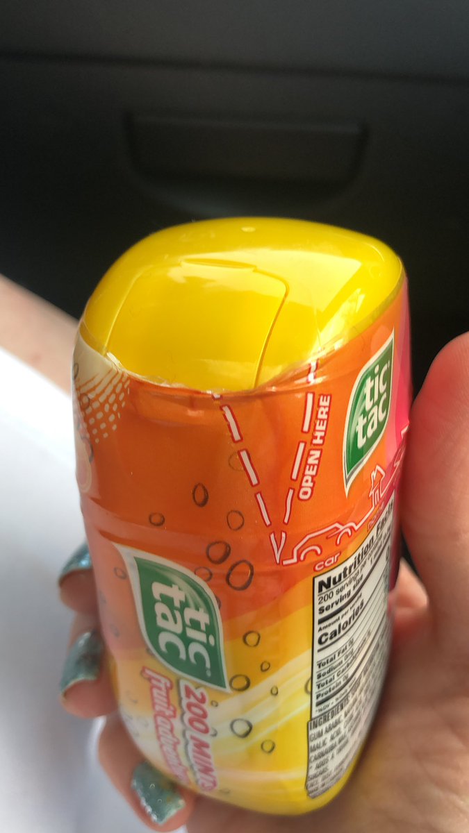 eLeevee's tweet photo. Why does @tictac make it so difficult to open their container?!?!? I want to go on my fruit adventure without struggling https://t.co/iLhxzO9OW1
