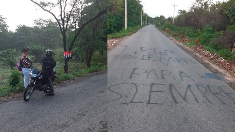El_Pilon's tweet photo. Fuerza Pública retira bandera del Eln en vía a La Mesa https://t.co/oRTbn6srBL https://t.co/SP2kmLDFmJ