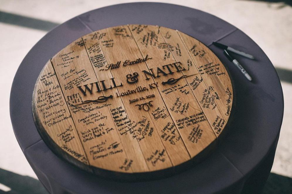 whiskey_made's tweet photo. Congrats Will &amp; Nate!! 😍🎉

Reposting @willyray1127: 
...
#WillAndNateCelebrate #whiskeymade #guestbook #kentuckywedding #wedding #love https://t.co/UcIYg0GeMh