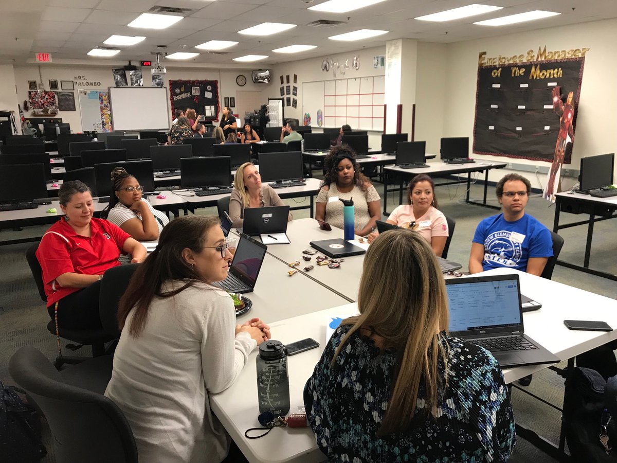 MrsSTEMBerger's tweet photo. #CTE and #iExploreLab teachers collaborating on plans to connect these two amazing programs โฆ@DysartUSDโฉ. So many wonderful learning opportunities for students as they explore career pathways! https://t.co/eFF9OhTupu