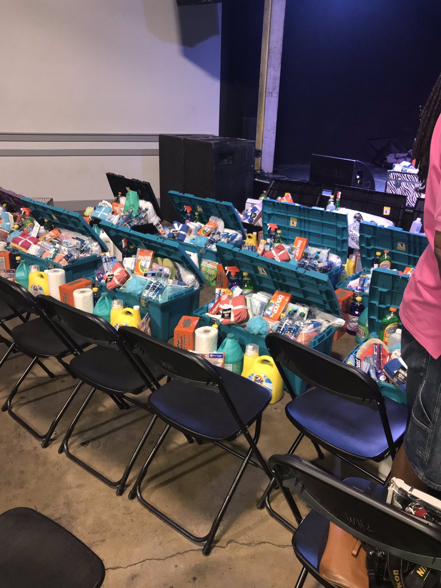 KymJ2016's tweet photo. Building trunks for college bound students.  #TerisaGriffin doing good in the Houston community https://t.co/Ev9Wz3YFR8